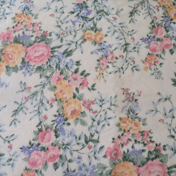 Vintage Acrylic Blend Pink Floral Thermal Blanket Satin Trim Twin 70 x 94 USA - Picture 3 of 9